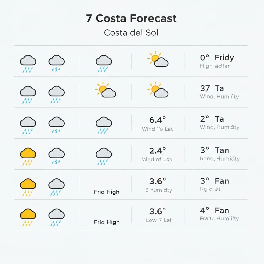 7-Day Weather Forecast for Costa del Sol & Málaga - February 2026